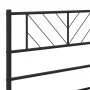 Bed frame with headboard and black metal footboard 90x200 cm by , Beds and slatted bases - Ref: Foro24-372190, Price: 75,02 €...