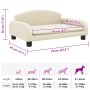 Cama para perros de cuero sintético crema 70x45x30 cm en Camas para perros | Comprar online en Foru.es