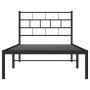 Estructura de cama con cabecero metal negro 90x200 cm de , Camas y somieres - Ref: Foro24-355652, Precio: 68,33 €, Descuento: %