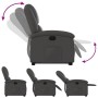 Sillón reclinable elevable cuero auténtico gris en Sillones | Comprar online en Foru.es