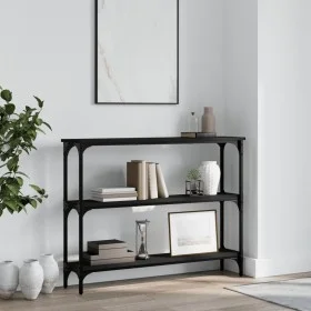 Mesa consola madera de ingeniería negra 100x22,5x75 cm de , Mesas auxiliares - Ref: Foro24-834025, Precio: 45,99 €, Descuento: %