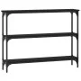 Black engineered wood console table 100x22.5x75 cm by , Side tables - Ref: Foro24-834025, Price: 45,99 €, Discount: %