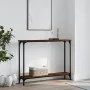 Engineered wood brown oak console table 100x22.5x75 cm by , Side tables - Ref: Foro24-834019, Price: 42,96 €, Discount: %