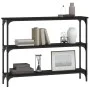 Black engineered wood console table 100x22.5x75 cm by , Side tables - Ref: Foro24-834025, Price: 45,99 €, Discount: %