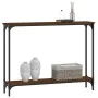 Engineered wood brown oak console table 100x22.5x75 cm by , Side tables - Ref: Foro24-834019, Price: 42,96 €, Discount: %