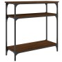 Mesa consola madera de ingeniería marrón roble 75x29x75 cm de , Mesas auxiliares - Ref: Foro24-834044, Precio: 51,45 €, Descu...