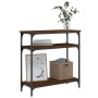 Mesa consola madera de ingeniería marrón roble 75x29x75 cm de , Mesas auxiliares - Ref: Foro24-834044, Precio: 51,45 €, Descu...