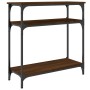 Mesa consola madera de ingeniería marrón roble 75x29x75 cm de , Mesas auxiliares - Ref: Foro24-834044, Precio: 51,45 €, Descu...