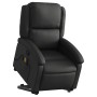 Sillón reclinable de masaje elevable cuero auténtico negro en Sillones | Comprar online en Foru.es