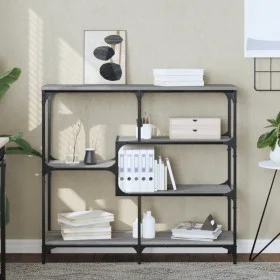 Console table made of gray Sonoma plywood wood 103x32x95 cm by , Side tables - Ref: Foro24-833953, Price: 72,09 €, Discount: %