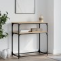 Mesa consola madera de ingeniería roble Sonoma 75x35,5x75 cm de , Mesas auxiliares - Ref: Foro24-834071, Precio: 44,29 €, Des...
