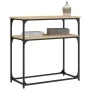 Mesa consola madera de ingeniería roble Sonoma 75x35,5x75 cm de , Mesas auxiliares - Ref: Foro24-834071, Precio: 43,75 €, Des...