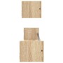 Estantes de pared con barras 2 uds roble Sonoma 80x16x14 cm de , Estantes y estanterías - Ref: Foro24-835440, Precio: 29,16 €...