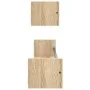 Estantes de pared con barras 2 uds roble Sonoma 80x16x14 cm de , Estantes y estanterías - Ref: Foro24-835440, Precio: 30,64 €...