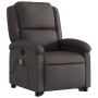 Sillón reclinable masaje elevable cuero auténtico marrón oscuro en Sillones | Comprar online en Foru.es