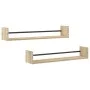 Estantes de pared con barras 2 uds roble Sonoma 80x16x14 cm de , Estantes y estanterías - Ref: Foro24-835440, Precio: 30,64 €...