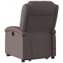 Sillón reclinable masaje elevable cuero auténtico marrón oscuro en Sillones | Comprar online en Foru.es