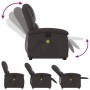 Sillón reclinable masaje elevable cuero auténtico marrón oscuro en Sillones | Comprar online en Foru.es