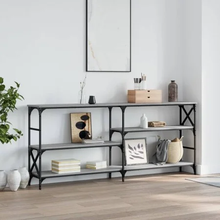 Engineered wood gray Sonoma console table 180x29x76.5 cm by , Side tables - Ref: Foro24-835477, Price: 77,69 €, Discount: %