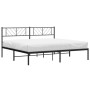 Estructura de cama con cabecero metal negro 183x213 cm de , Camas y somieres - Ref: Foro24-372184, Precio: 99,57 €, Descuento: %