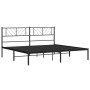 Estructura de cama con cabecero metal negro 183x213 cm de , Camas y somieres - Ref: Foro24-372184, Precio: 99,57 €, Descuento: %