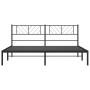 Estructura de cama con cabecero metal negro 183x213 cm de , Camas y somieres - Ref: Foro24-372184, Precio: 99,57 €, Descuento: %