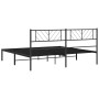 Estructura de cama con cabecero metal negro 183x213 cm de , Camas y somieres - Ref: Foro24-372184, Precio: 99,57 €, Descuento: %