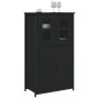 Hohes Sideboard Sperrholz schwarz 62x32x106,5 cm von , Sideboards - Ref: Foro24-834205, Preis: 113,95 €, Rabatt: %