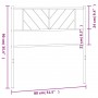 Cabecero de metal blanco 75 cm de , Cabeceros y pies de cama - Ref: Foro24-372254, Precio: 20,92 €, Descuento: %