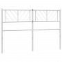 Cabecero de metal blanco 140 cm de , Cabeceros y pies de cama - Ref: Foro24-372261, Precio: 31,38 €, Descuento: %