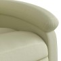 Sillón reclinable de masaje elevable cuero auténtico crema en Sillones | Comprar online en Foru.es