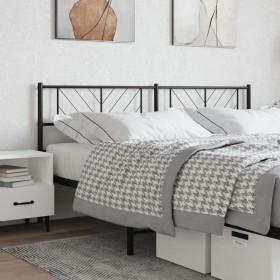 Cabecero de metal negro 193 cm de , Cabeceros y pies de cama - Ref: Foro24-372216, Precio: 32,42 €, Descuento: %