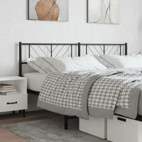 Kopfteil aus schwarzem Metall, 193 cm von , Kopf- und Fußteile - Ref: Foro24-372216, Preis: 31,96 €, Rabatt: %