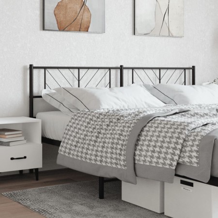 Cabecero de metal negro 193 cm de , Cabeceros y pies de cama - Ref: Foro24-372216, Precio: 32,42 €, Descuento: %