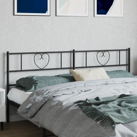 Cabecero de metal negro 193 cm de , Cabeceros y pies de cama - Ref: Foro24-355500, Precio: 32,50 €, Descuento: %