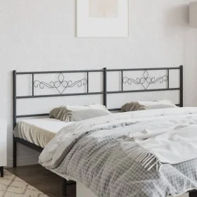 Black metal headboard 180 cm by , Headboards and footboards - Ref: Foro24-355303, Price: 34,53 €, Discount: %