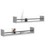 Estantes de pared con barras 2 uds gris Sonoma 80x16x14 cm de , Estantes y estanterías - Ref: Foro24-835442, Precio: 29,87 €,...