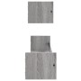Estantes de pared con barras 2 uds gris Sonoma 80x16x14 cm de , Estantes y estanterías - Ref: Foro24-835442, Precio: 29,87 €,...