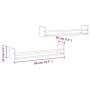 Estantes de pared con barras 2 uds gris Sonoma 80x16x14 cm de , Estantes y estanterías - Ref: Foro24-835442, Precio: 29,87 €,...