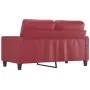 Sofá de 2 plazas de cuero sintético rojo vino 120 cm de , Sofás - Ref: Foro24-359135, Precio: 212,11 €, Descuento: %