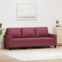 Sofá de 3 plazas de tela rojo tinto 180 cm de , Sofás - Ref: Foro24-359177, Precio: 252,85 €, Descuento: %