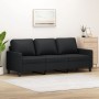 Sofá de 3 plazas de cuero sintético negro 180 cm de , Sofás - Ref: Foro24-359142, Precio: 267,39 €, Descuento: %