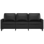 Sofá de 3 plazas de cuero sintético negro 180 cm de , Sofás - Ref: Foro24-359142, Precio: 267,39 €, Descuento: %