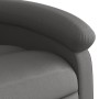 Sillón reclinable de masaje elevable cuero auténtico gris en Sillones | Comprar online en Foru.es