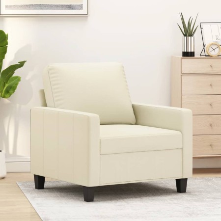 Sillón cuero sintético crema 60 cm de , Sofás - Ref: Foro24-359128, Precio: 150,20 €, Descuento: %