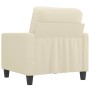 Sillón cuero sintético crema 60 cm de , Sofás - Ref: Foro24-359128, Precio: 150,20 €, Descuento: %
