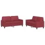 Sofagarnitur mit 2 Stück Kissen Kunstleder rot rot von , Sofas - Ref: Foro24-3201411, Preis: 407,81 €, Rabatt: %