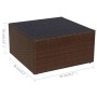 Silla de jardín con taburete poli ratán marrón de vidaXL, Sillas de jardín - Ref: Foro24-41980, Precio: 190,78 €, Descuento: %