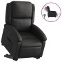 Sillón reclinable eléctrico elevable cuero auténtico negro en Sillones | Comprar online en Foru.es