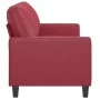 Sofá de 2 plazas de cuero sintético rojo vino 140 cm de , Sofás - Ref: Foro24-359140, Precio: 207,64 €, Descuento: %